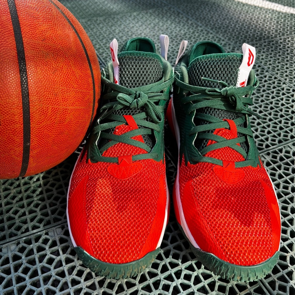 🏀 ADIDAS 🧡💚 Dame 8 PE Miami Hurricanes (TEAM SHOE) 🏀 - US Men's 12